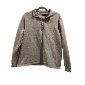 Women's XL 1/4 Zip Sweatshirt Fleece Gray Pullover SJB Active
